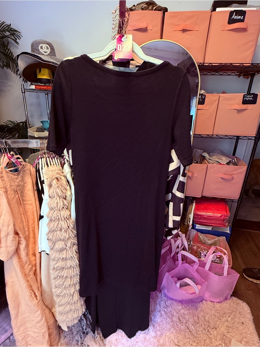 Ralph Lauren Black Short Sleeve Midi Dress - Classic Minimal